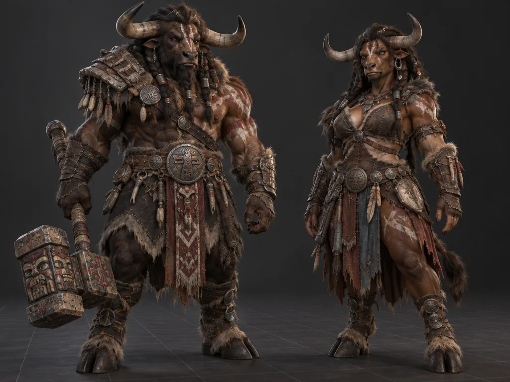 Bovarn male and female 3D models