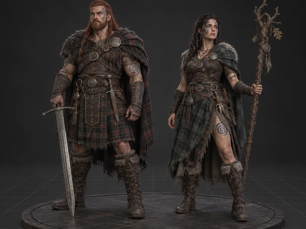 Brannoch male and female 3D models
