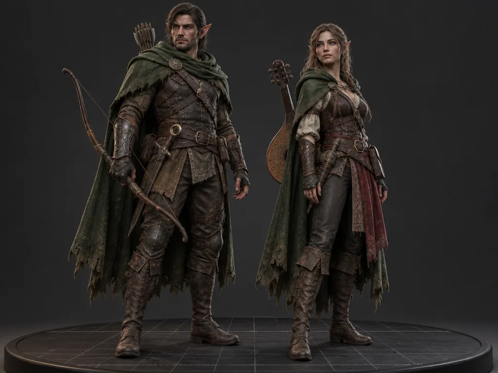 Eldmar male and female 3D models