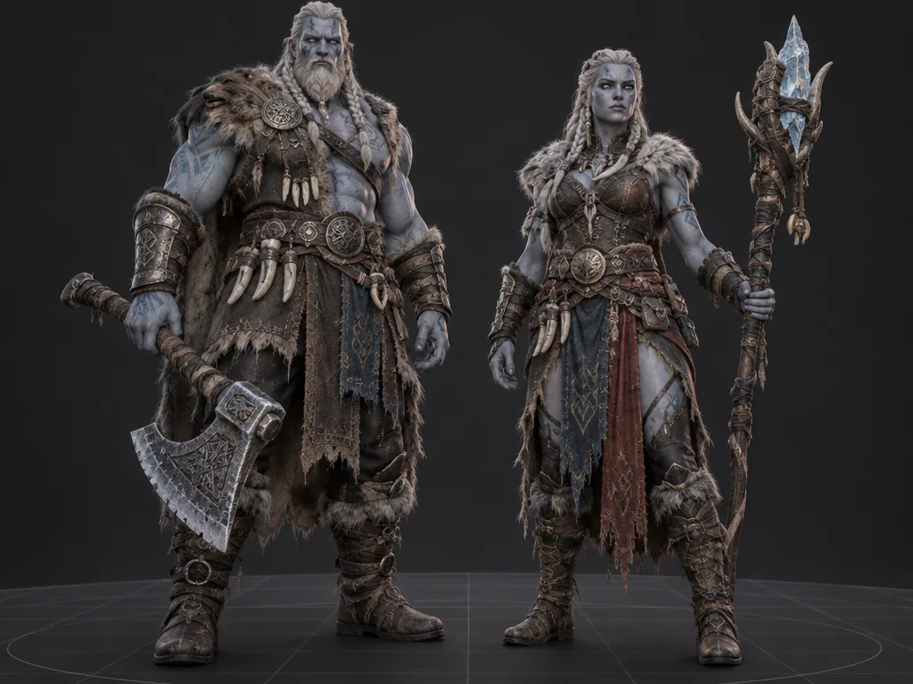 Jotun male and female 3D models