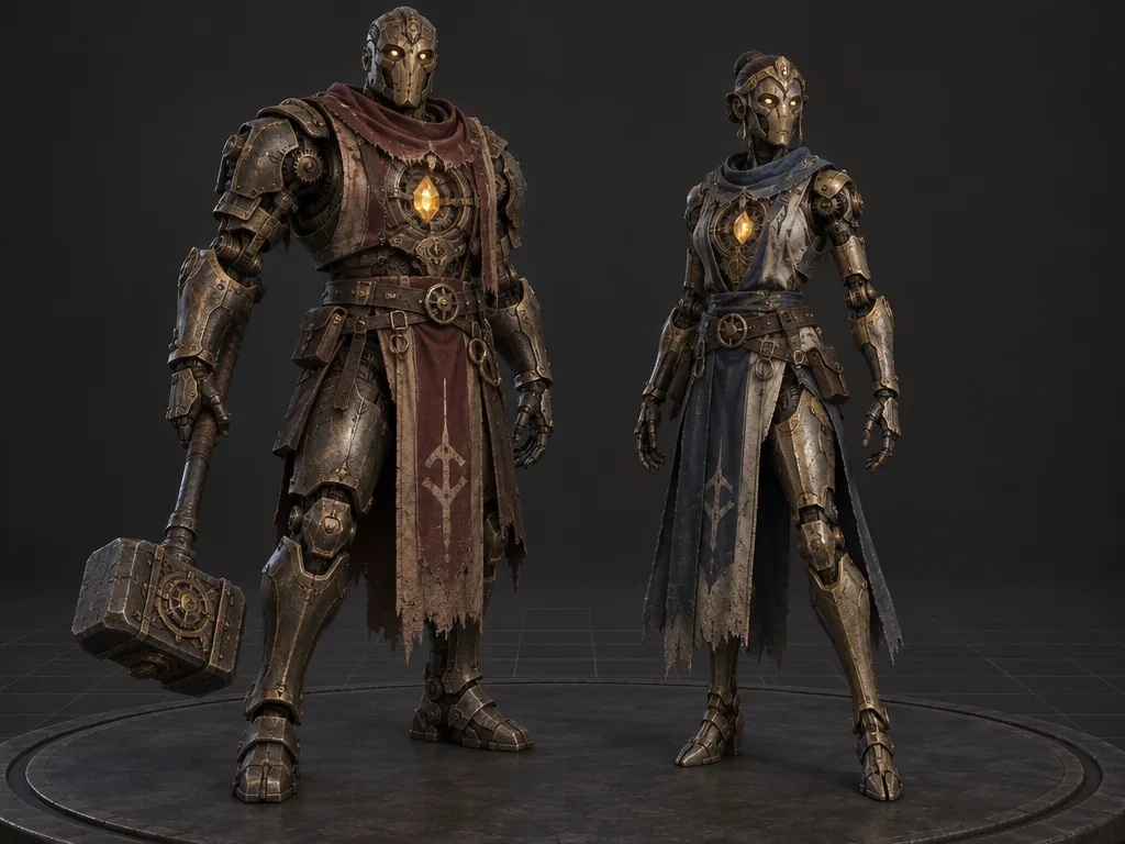 Kindled male and female 3D models