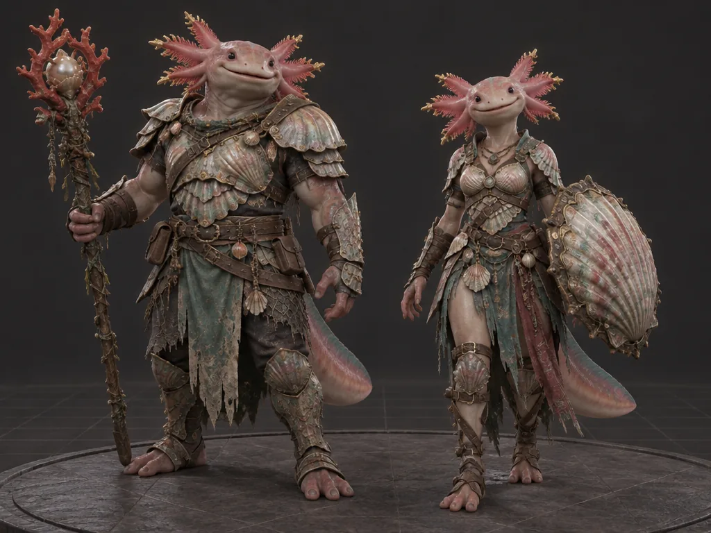 Lotl male and female 3D models