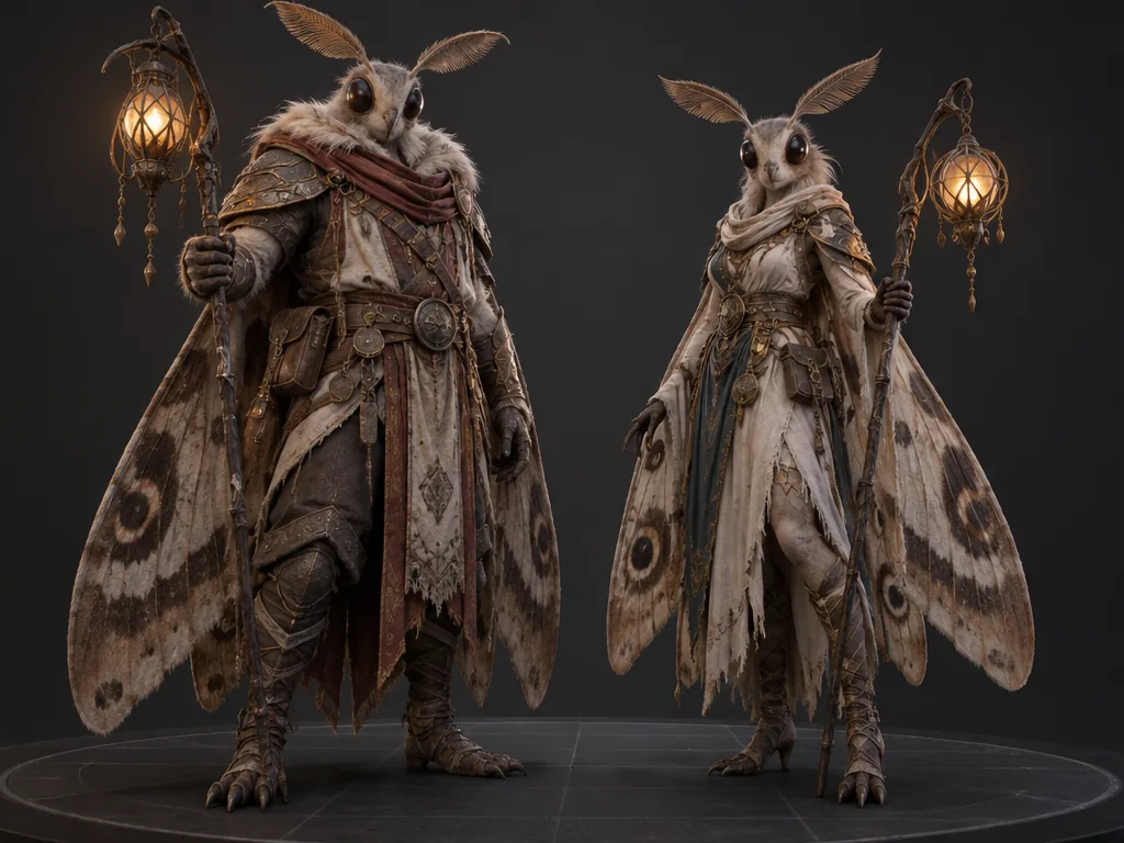 Lumoth male and female 3D models