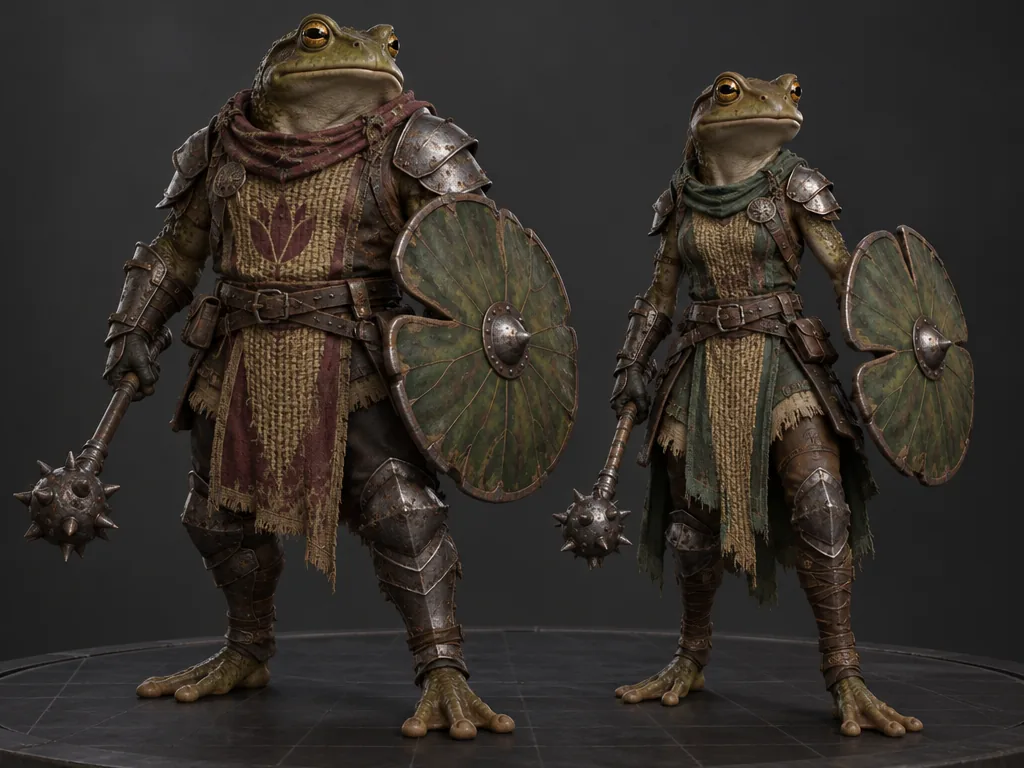 Pondren male and female 3D models