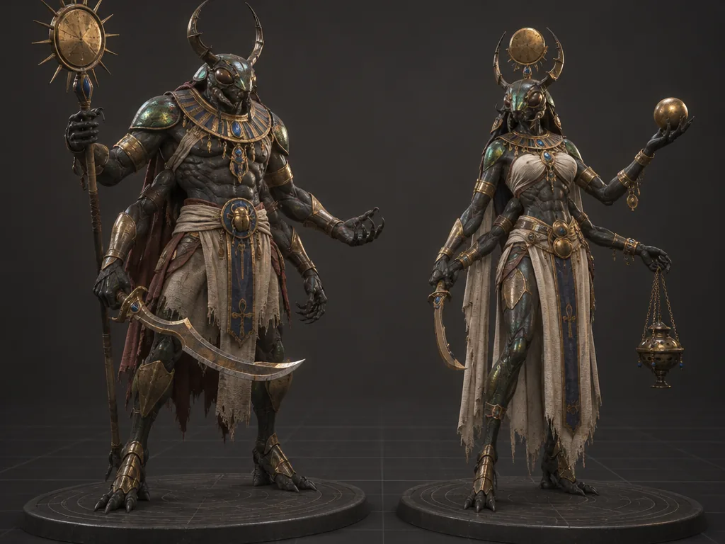 Scarabim male and female 3D models