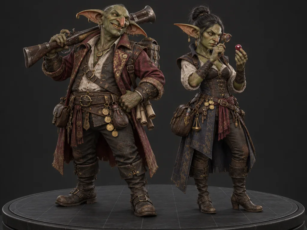 Snikkit male and female 3D models