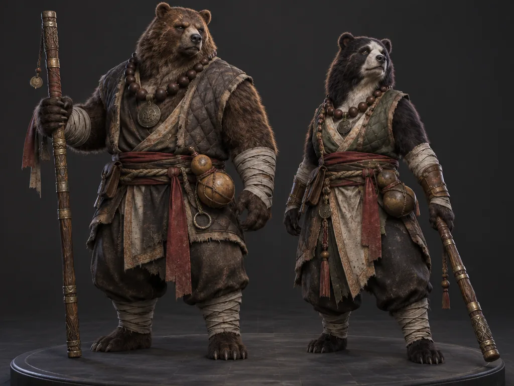 Ursari male and female 3D models