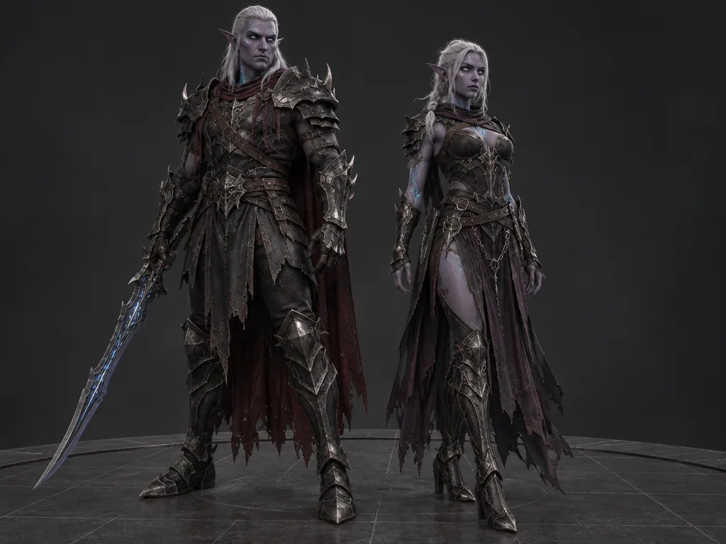 Vael male and female 3D models