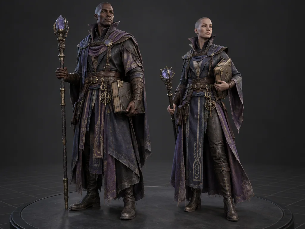 Velsarin male and female 3D models