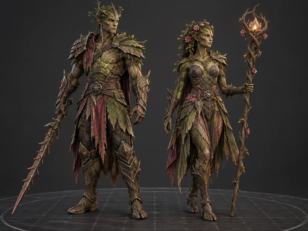 Verdani male and female 3D models