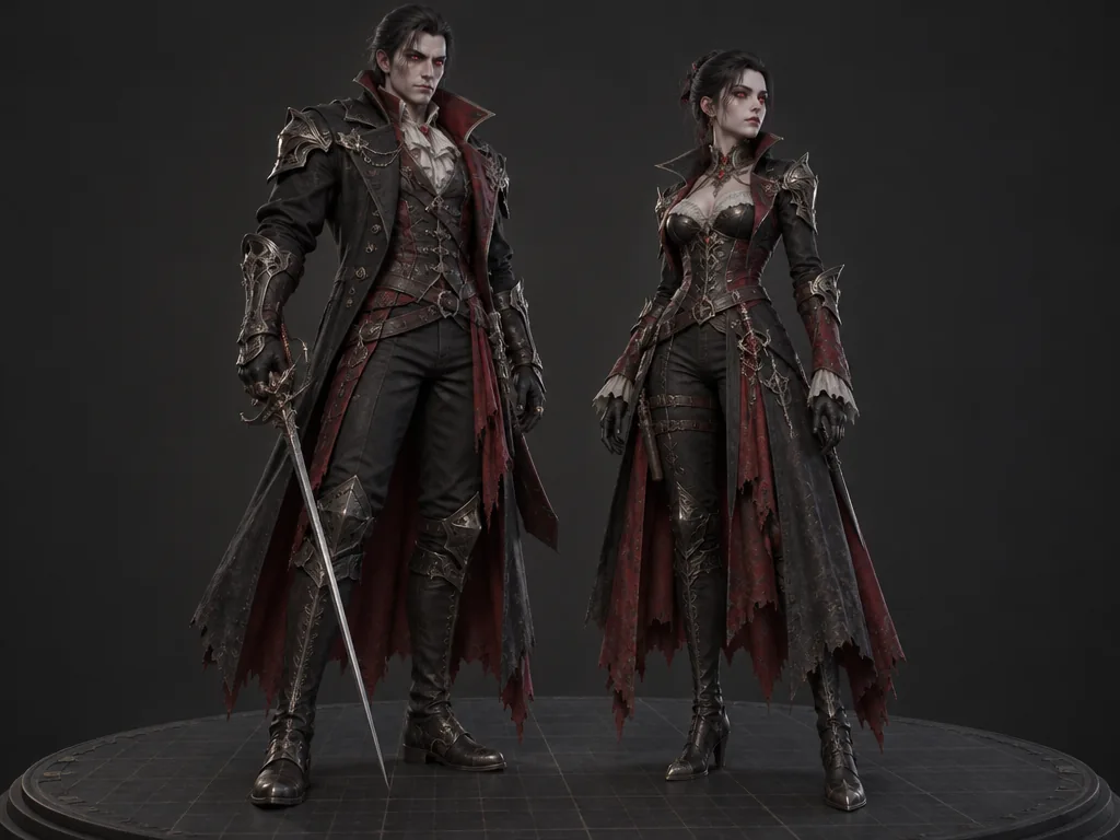 Vesperi male and female 3D models